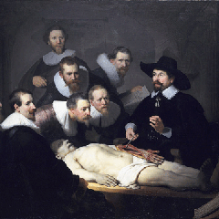 reproductie De anatomische les van Dr. Nicolaes Tulp van Rembrandt van Rijn